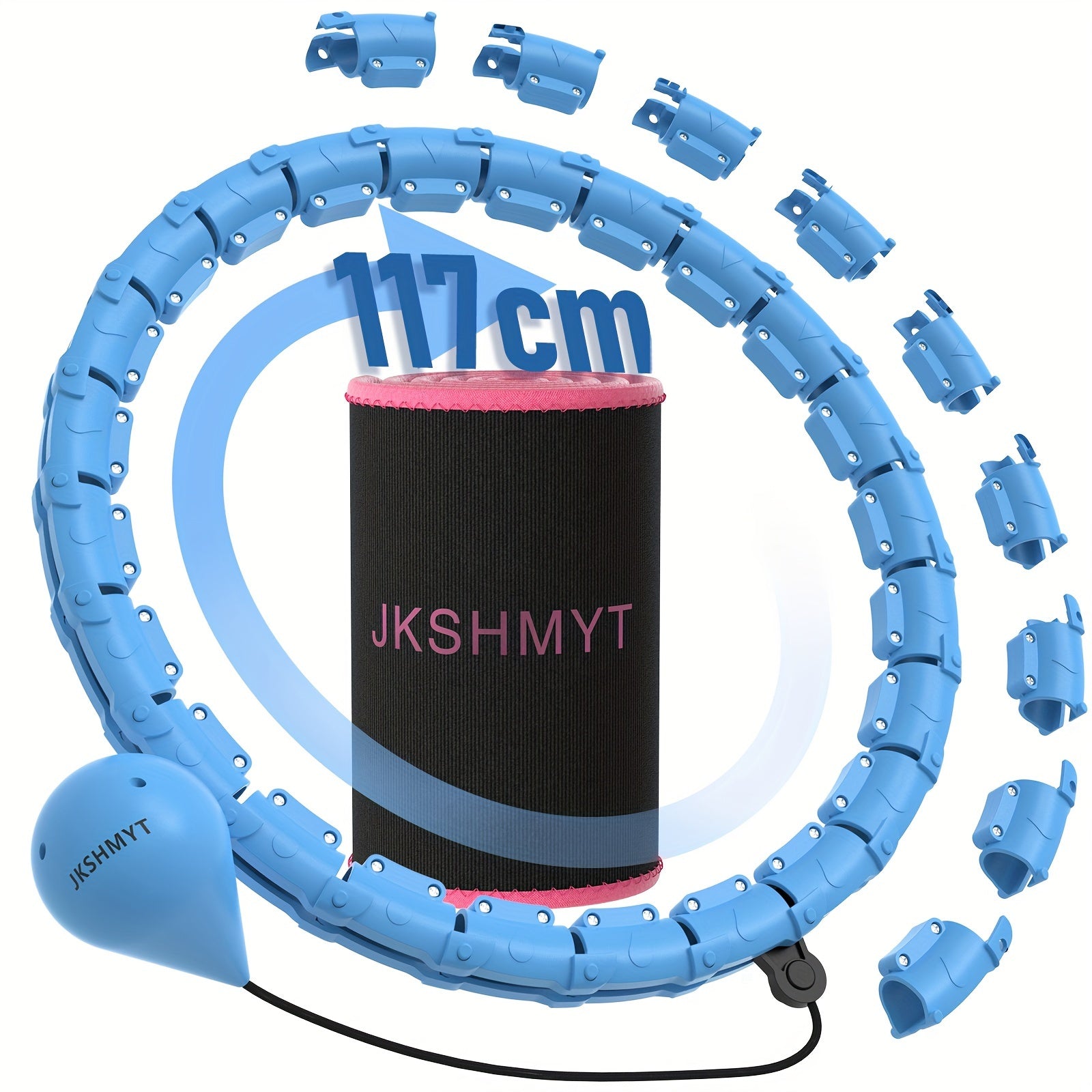 JKSHMYT Weighted Hoop for Weight Loss 46 Inch with Waist Trainer for Women