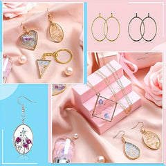 180pcs Open Bezels For Resin Jewelry Making Kit