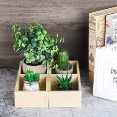 1pc Small Flat Wooden Box DIY Process Storage Box Collectibles