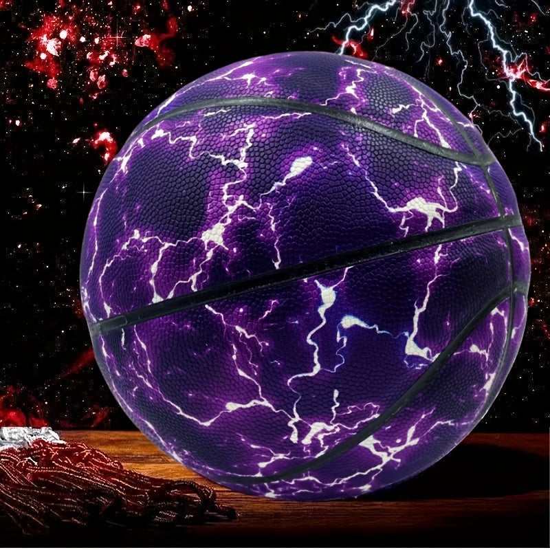 Lightning Purple Size 7 Basketball for Training and Entertainment Game