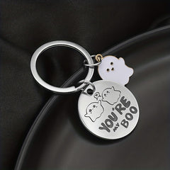 Halloween Ghost Stainless Steel Keychain - Friends Forever Gift