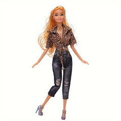 Mixed Dress Shirt and Skirt Princess Suit Doll Accessories Modern Girl Gift