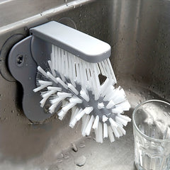 Glass Cup Cleaning Brush with Suction Cup - Kitchen Water Cup Brush