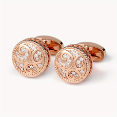 Zircon Inlaid Men's Shirt Cufflinks - Father's Gift