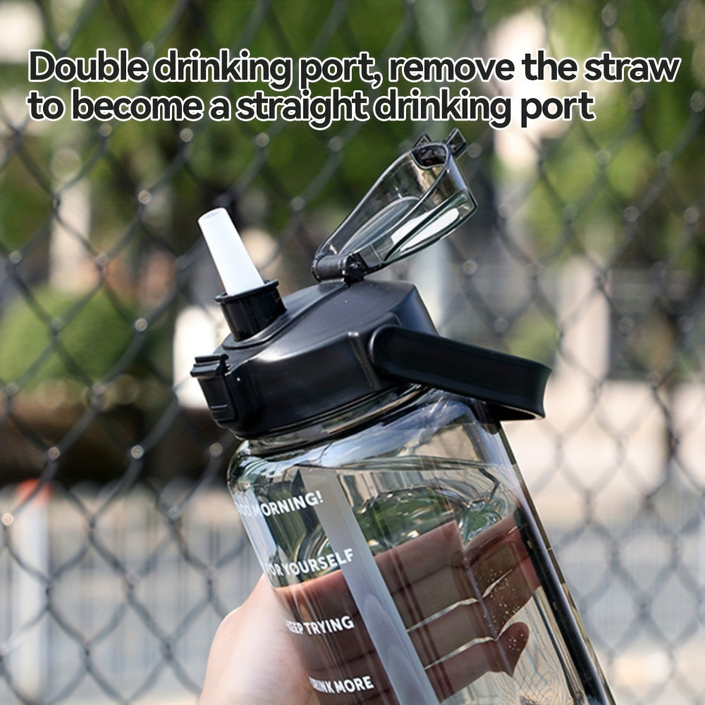 Large Capacity BPA-Free Straw Water Bottle 67oz Leak Proof Portable Bottle