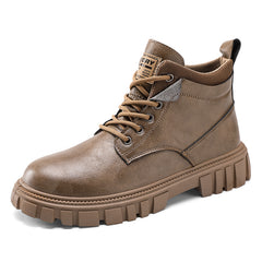 Men's Round Toe Lace-up Boots