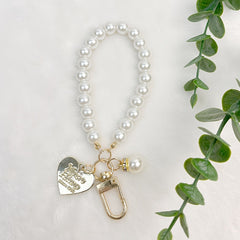 Pearl Love Pendant Keychain Bag Purse Decorations Small Gift Women