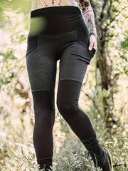 Solid High Waist Leggings Long Length Workout Leggings