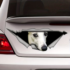 3D Whippet Dog Vinyl Car Sticker Cover Scratches