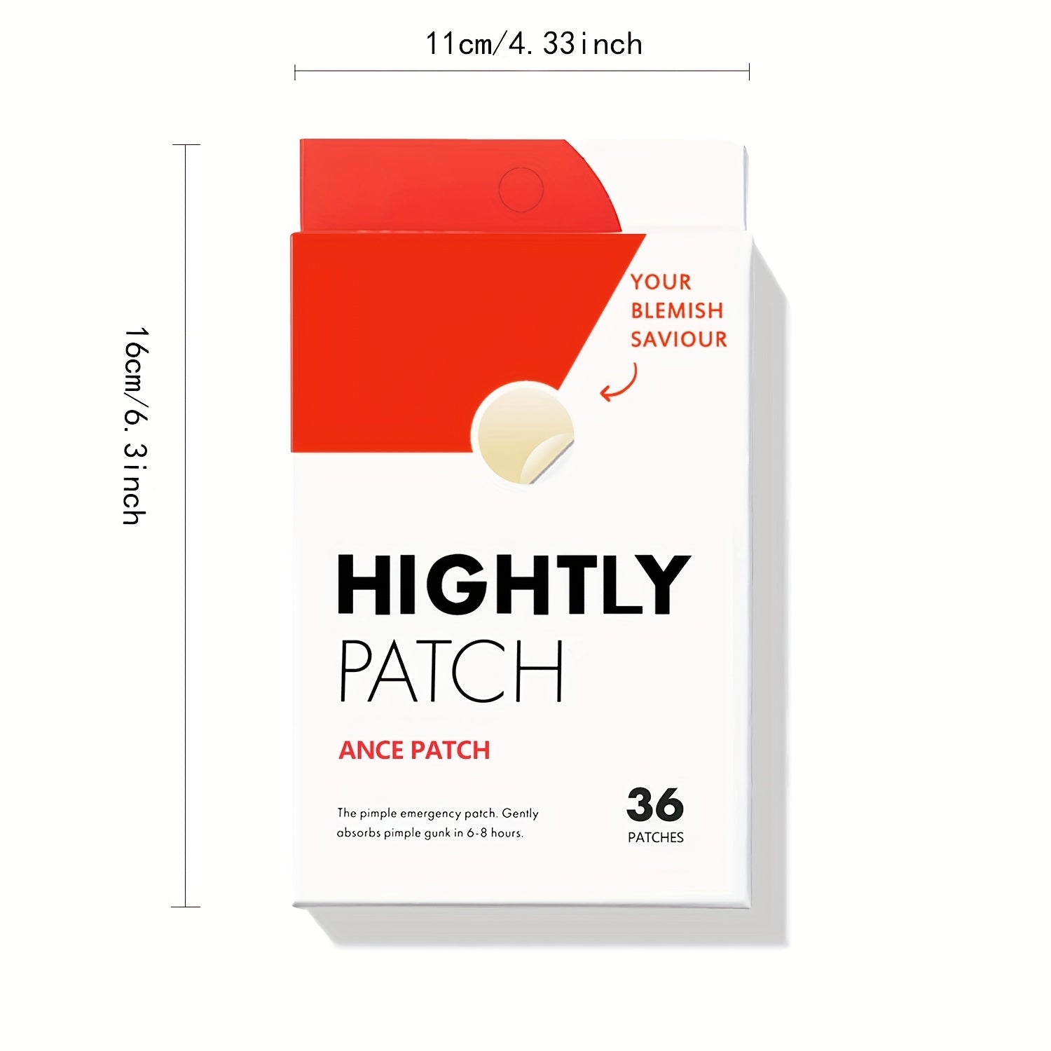 36pcs Hydrocolloid Acne Patches - Invisible Spot Stickers for Zits - Skin Care
