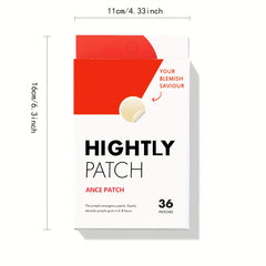 36pcs Hydrocolloid Acne Patches - Invisible Spot Stickers for Zits - Skin Care