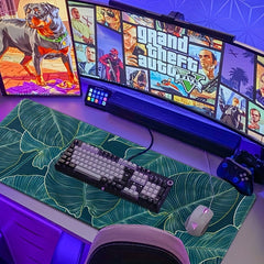 Gaming Mouse Pad Extended Mousepad Anti Fray Stitched Edges Non slip Rubber Base