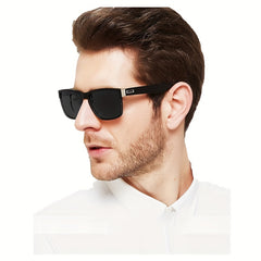 Men's Vintage Polarized Sunglasses Retro Square Frame Mixed Sun Glasses