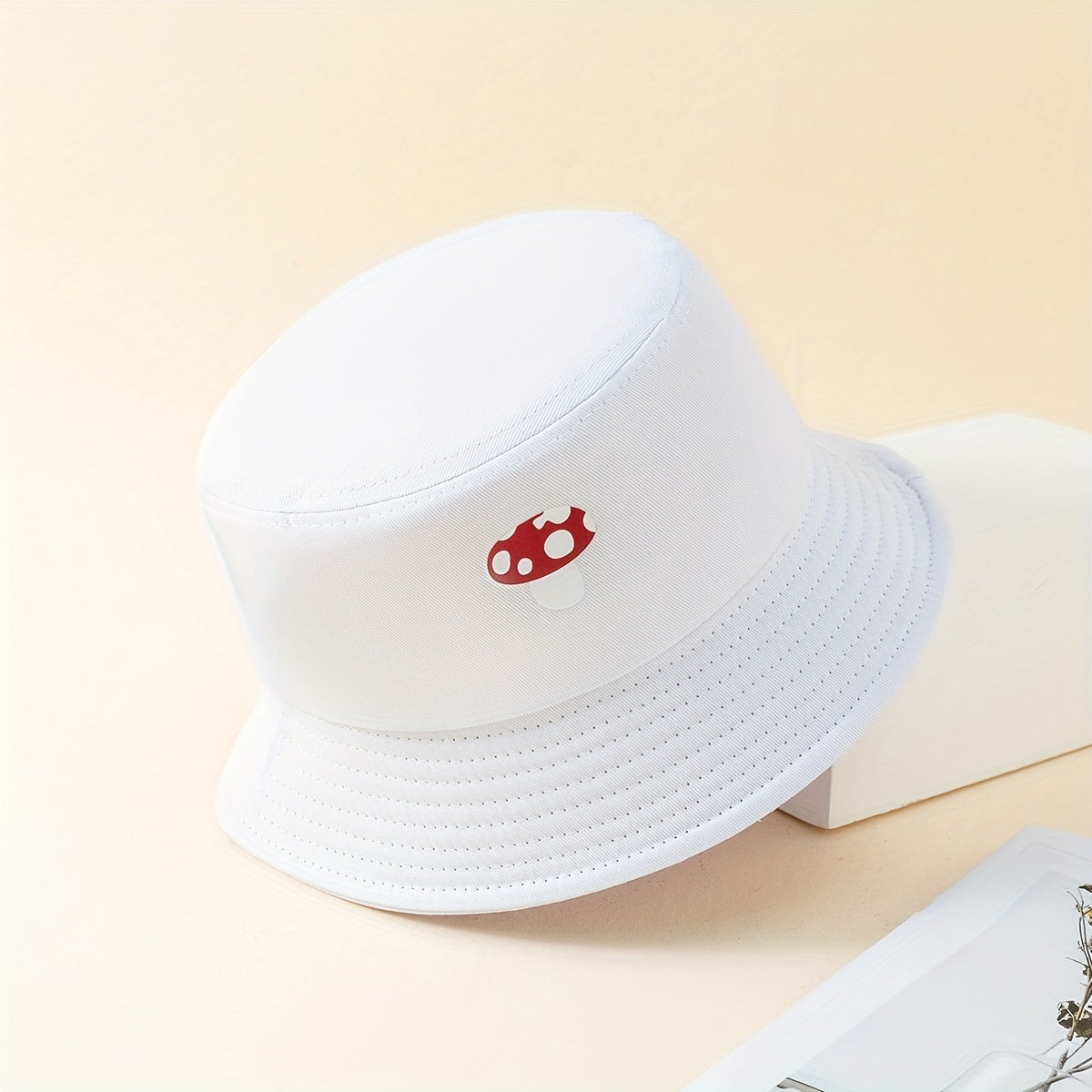 Mushroom Printed Bucket Hat Unisex Couple Fisherman Cap