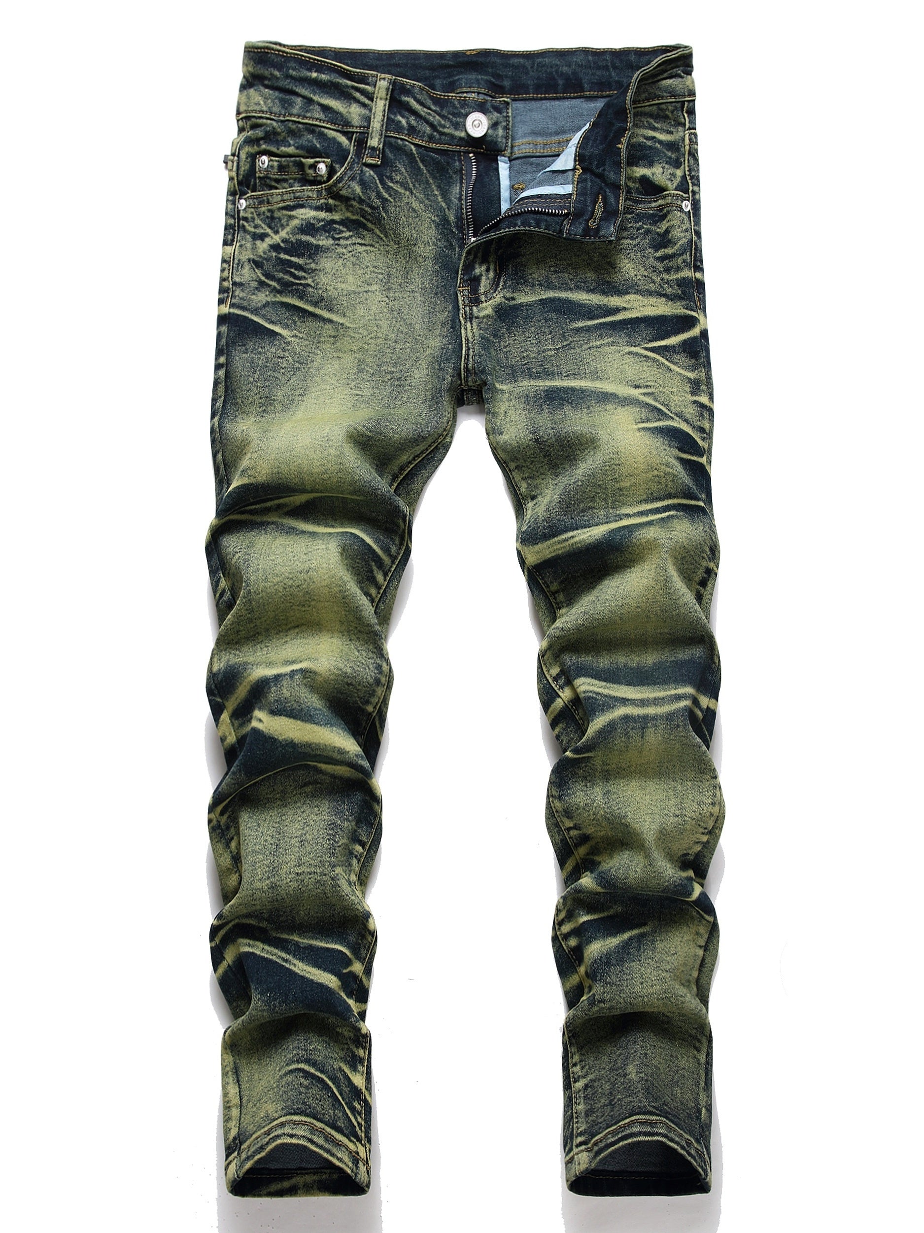Boys Vintage Skinny Slim Fit Washed Denim Jeans Kids Clothing