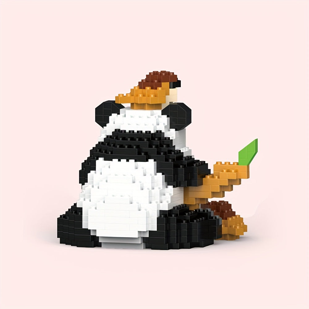 Panda Feeding Sparrow Building Blocks Toy