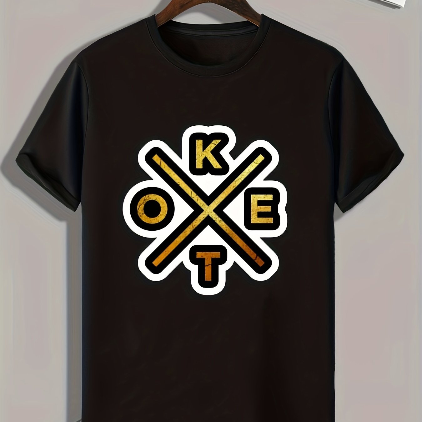 Letters Print Men's Graphic T shirt Casual Comfy Tees For Summer