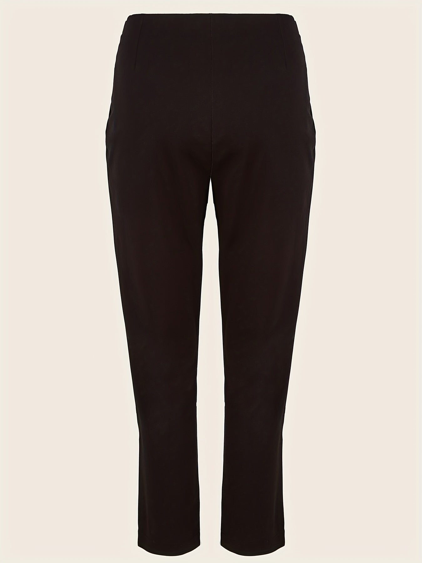Solid Ruched Pants Casual Cropped Versatile Pants