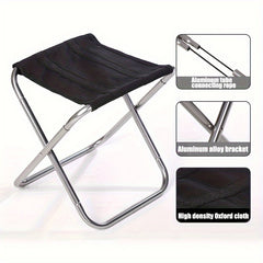 OUYALINE Outdoor Folding Stool Portable Aluminum Mini Stool For Fishing Hiking