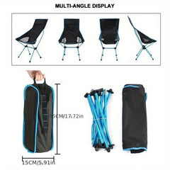 Portable Folding Chair Aluminum Alloy Moon Chair for Outdoor Camping