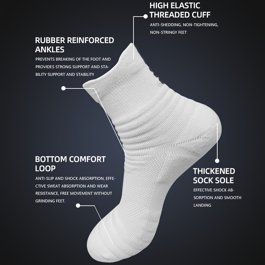 3 Pairs Men's Sport Socks Mesh Comfy Breathable for Training Running