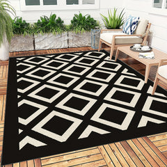 Large Boho Indoor Outdoor Mat Non-Slip Straw Rug Modern Area Rug