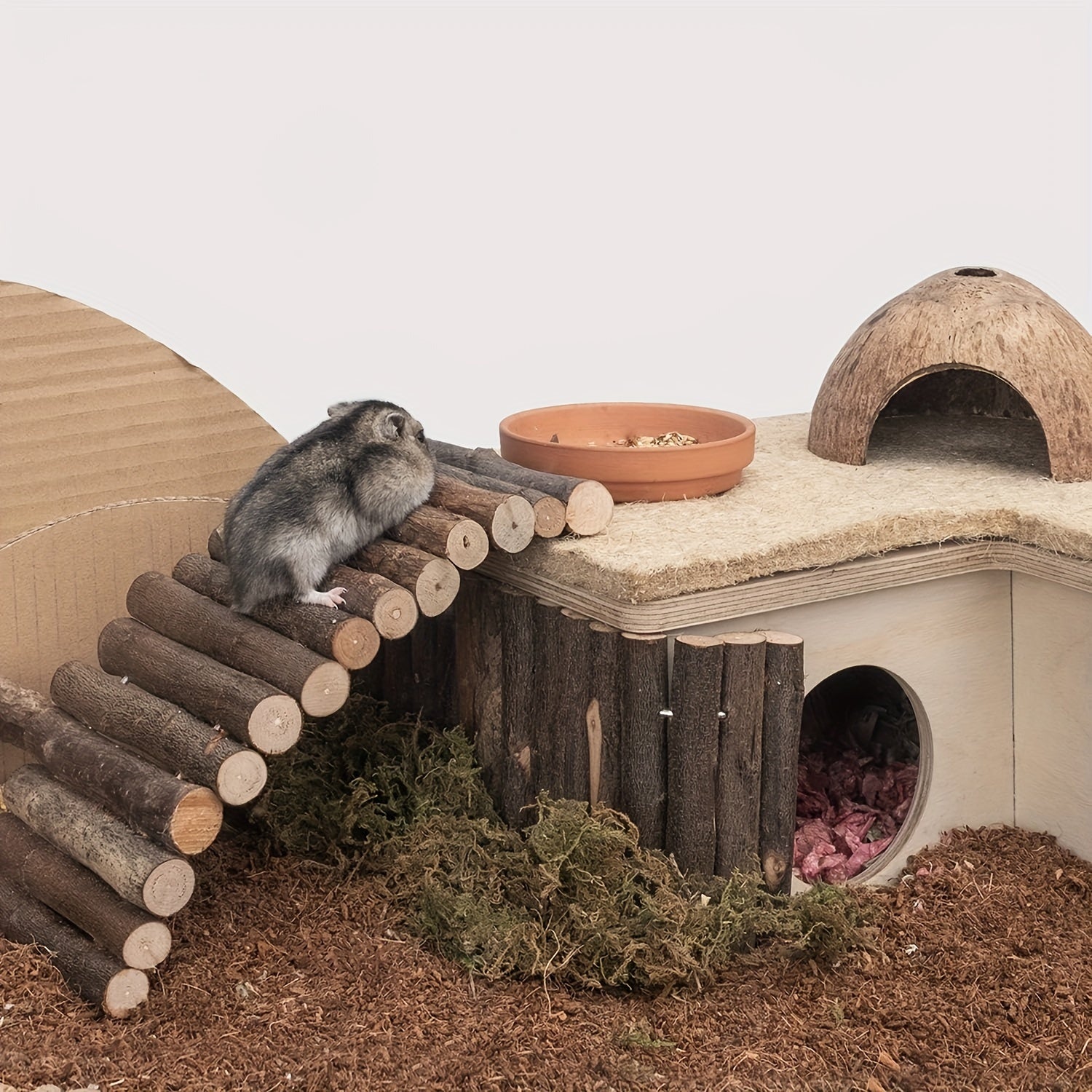 2pcs Wooden Ladder Bridges Hamster Mouse Rat Rodents Toys