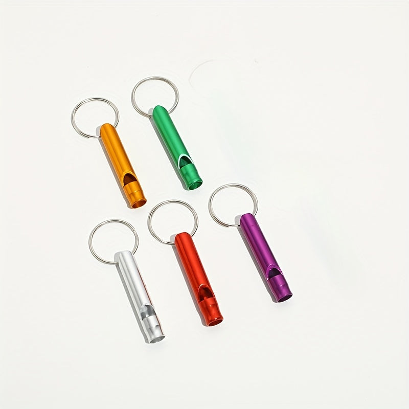 5pcs Outdoor Aluminum Alloy Whistle Survival Rescue Fire Training Small Whistle
