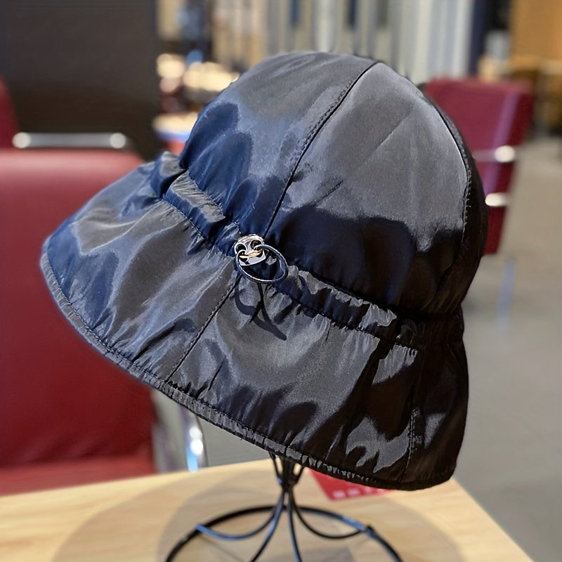 Quick Dry Drawstring Bucket Hat UV Protection Sun Hats For Women
