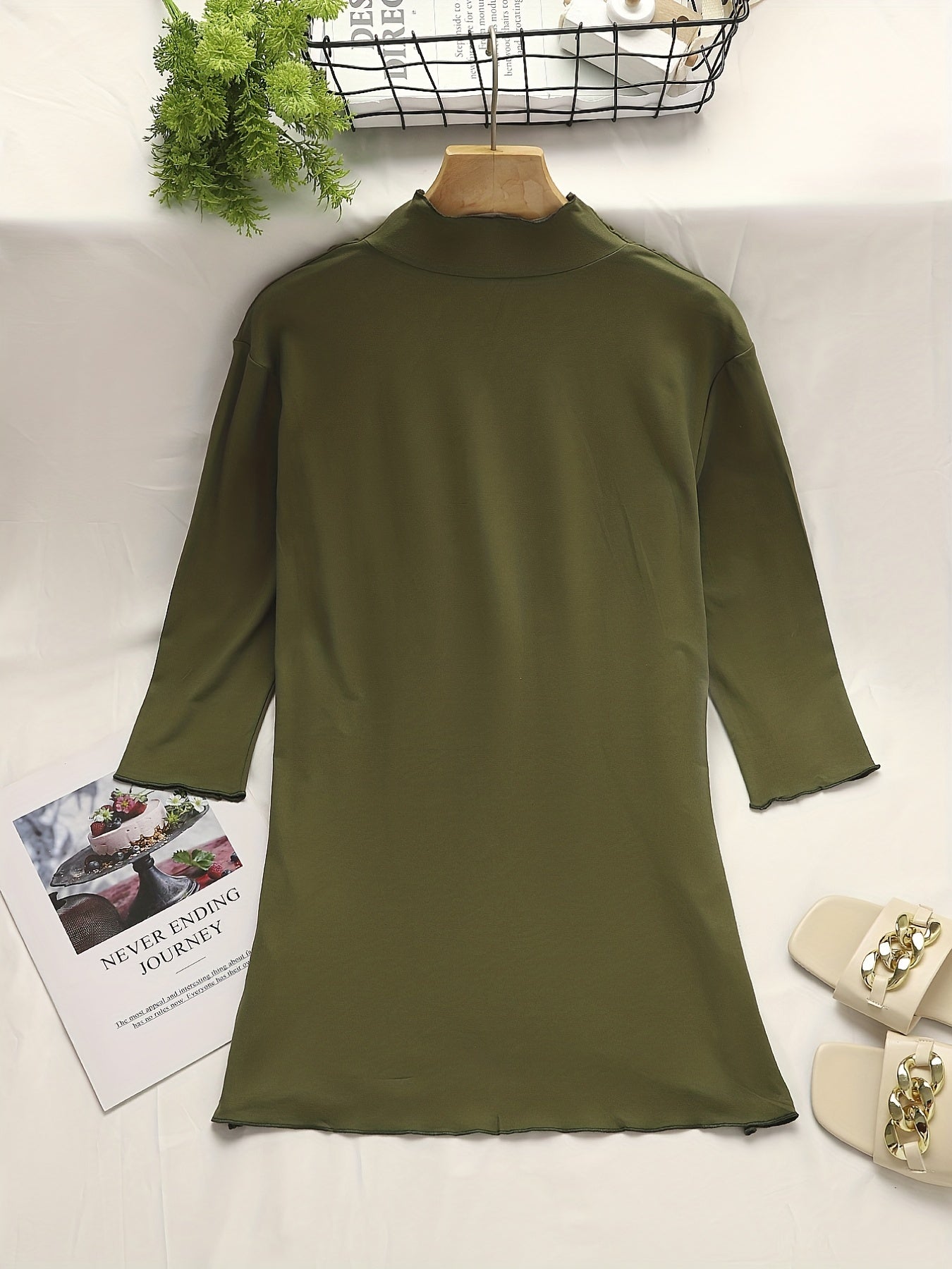 Solid Long Sleeve Open Front Drawstring Cardigan