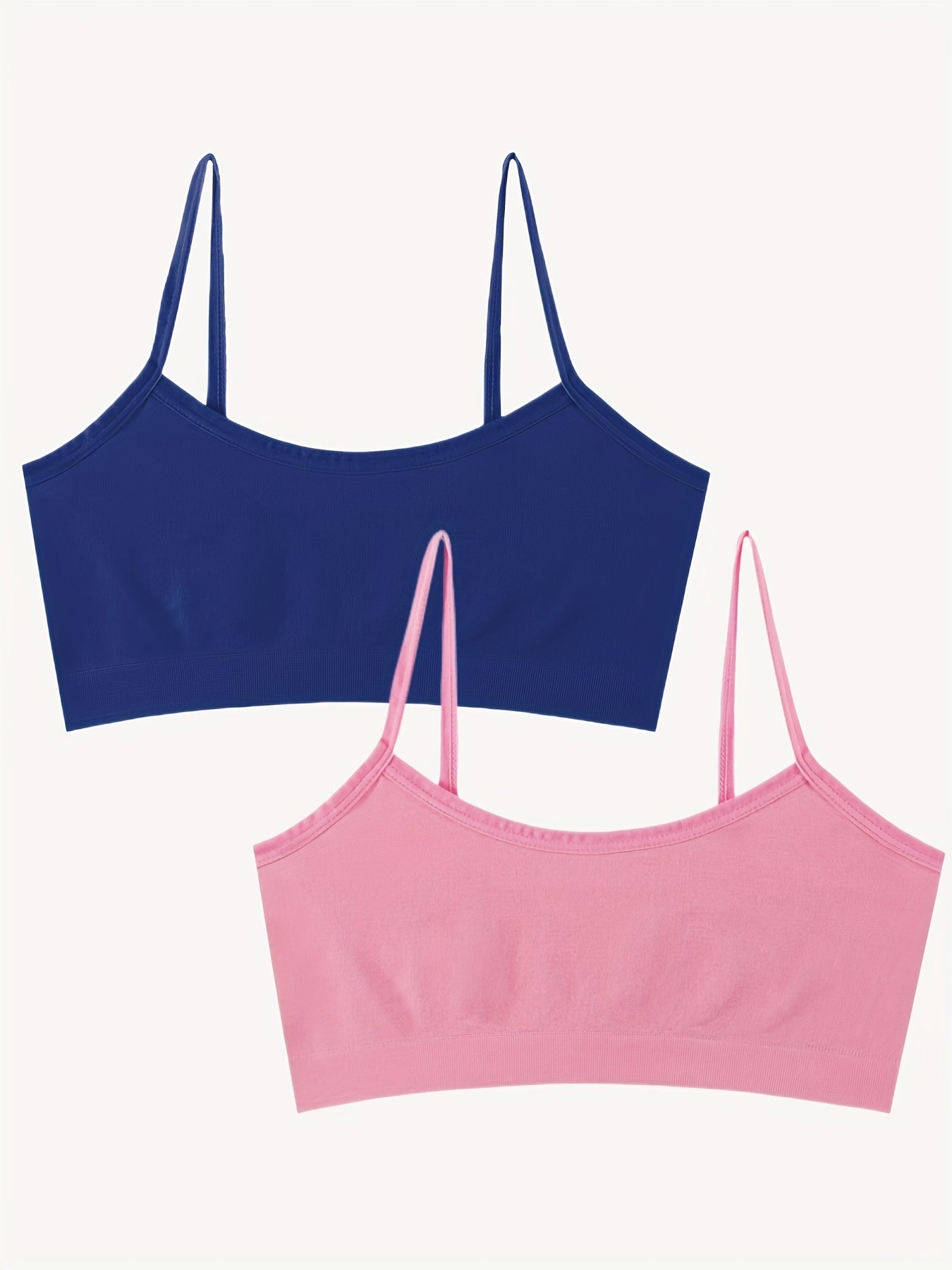 2pcs Girls Stretch Soft Bralette Underwear