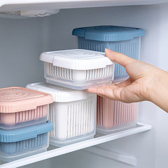 Thickened Double Layer Fresh Keeping Box Refrigerator Crisper