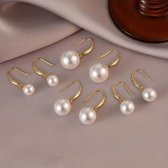 Faux Pearl Drop Earrings for Girls
