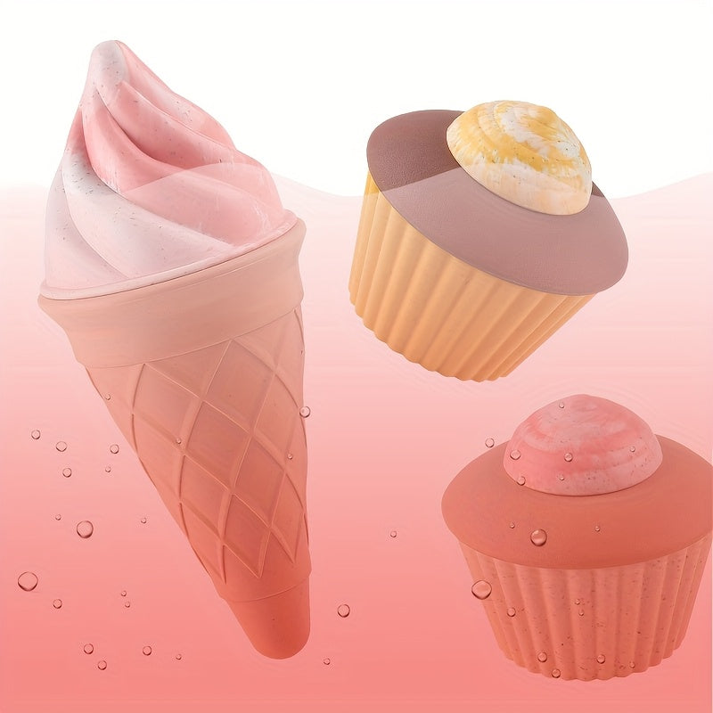 Kids Play Kitchen Pretend Play Food Ice Cream Cake Mold Toy Sand Digging Tool