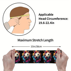 Soccer Ball Headband Unisex Sweat Wicking Stretchy & Breathable Polyester