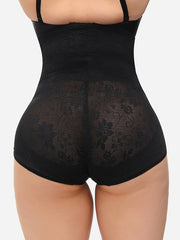 Jacquard Zipper Shaping Panties Tummy Control Compression Panties