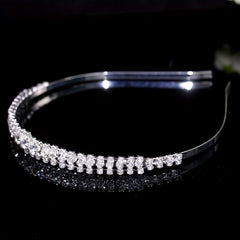 Rhinestone Headband Queen Double Layer Crown Layer Tiara Head Jewelry