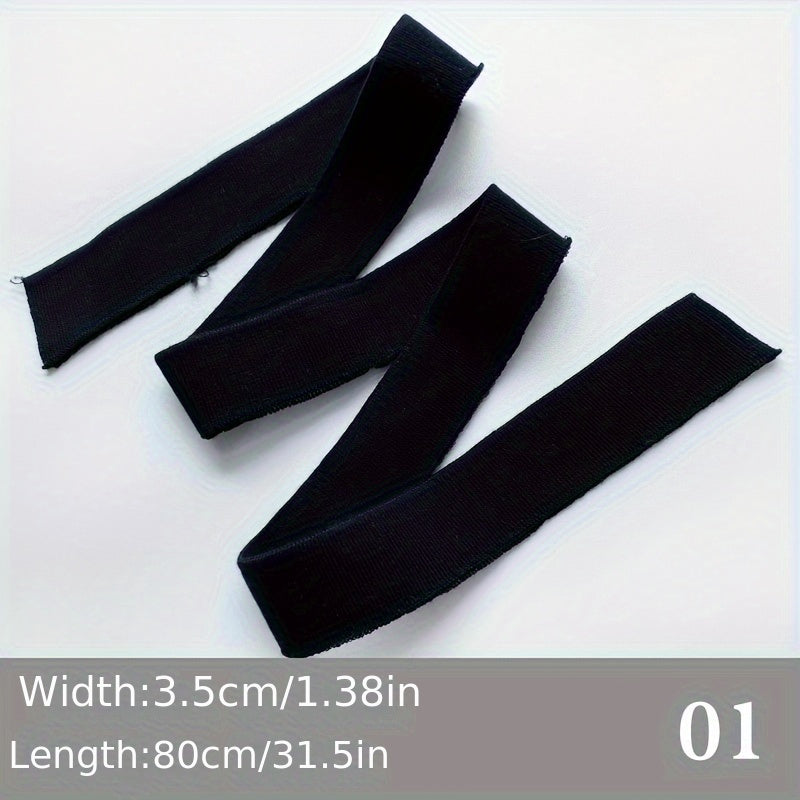 Pure Cotton Striped Collar V-neck Cuff Knit Elastic Collar Thread Fabric