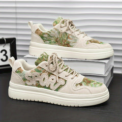 Men's Canvas Low Top Sneaker Lace up Casual Shoes With Good Grip