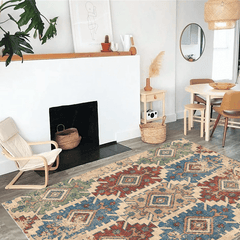 Fluffy Faux Wool Area Rug Vintage Bohemian Carpet Living Room Bedroom