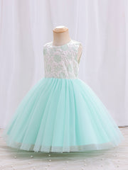 Girls Party Clothes Sleeveless Mesh Princess Dress