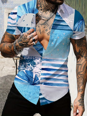 Casual Short Sleeve Hawaiian Shirt for Men