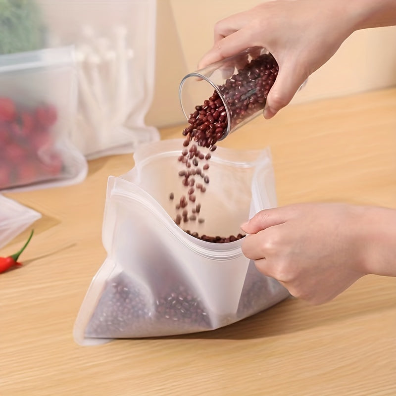 Reusable Food Zipper Storage Bag, Fruit Vegetable Sealing Bag