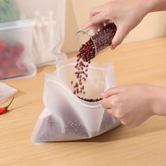 Reusable Food Zipper Storage Bag, Fruit Vegetable Sealing Bag