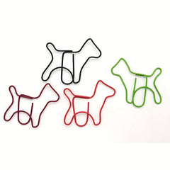 24pcs Puppy Paperclips Colorful Animals Curved Pins Study Office Supplies