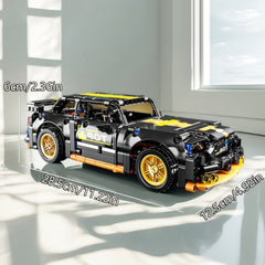 464pcs Car Building Block Set and Yellow Sports Car Toy