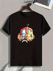 Creative Car Print Men's Graphic T shirt Casual Comfy Tees For Summer