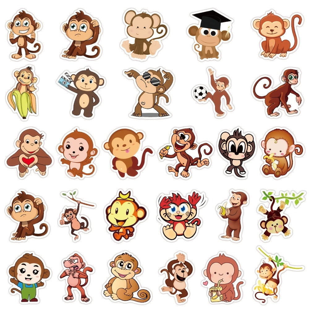 50pcs Monkey Doodle Waterproof Sticker DIY Creative Toys