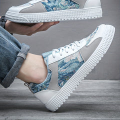 Men's Graphic Skate Shoes Lace-up Sneakers