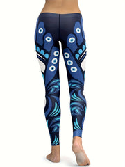 Stretch Eye Graphic Yoga Leggings for Women Moisture Wicking Fitness Pants
